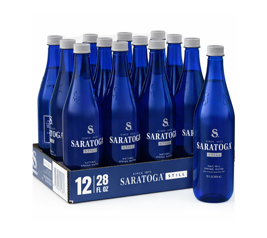 Saratoga Still Spring Water 28 Fl Oz Bottles – 12 Pack PET Plastic Bottles