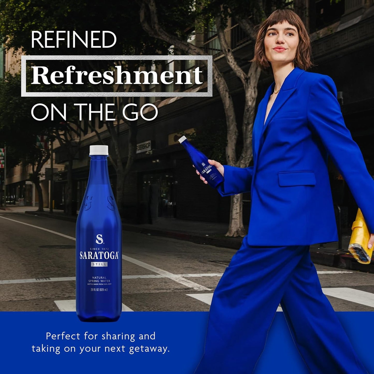 Saratoga Still Spring Water 28 Fl Oz Bottles – 12 Pack PET Plastic Bottles