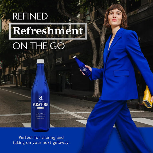 Saratoga Still Spring Water 28 Fl Oz Bottles – 12 Pack PET Plastic Bottles