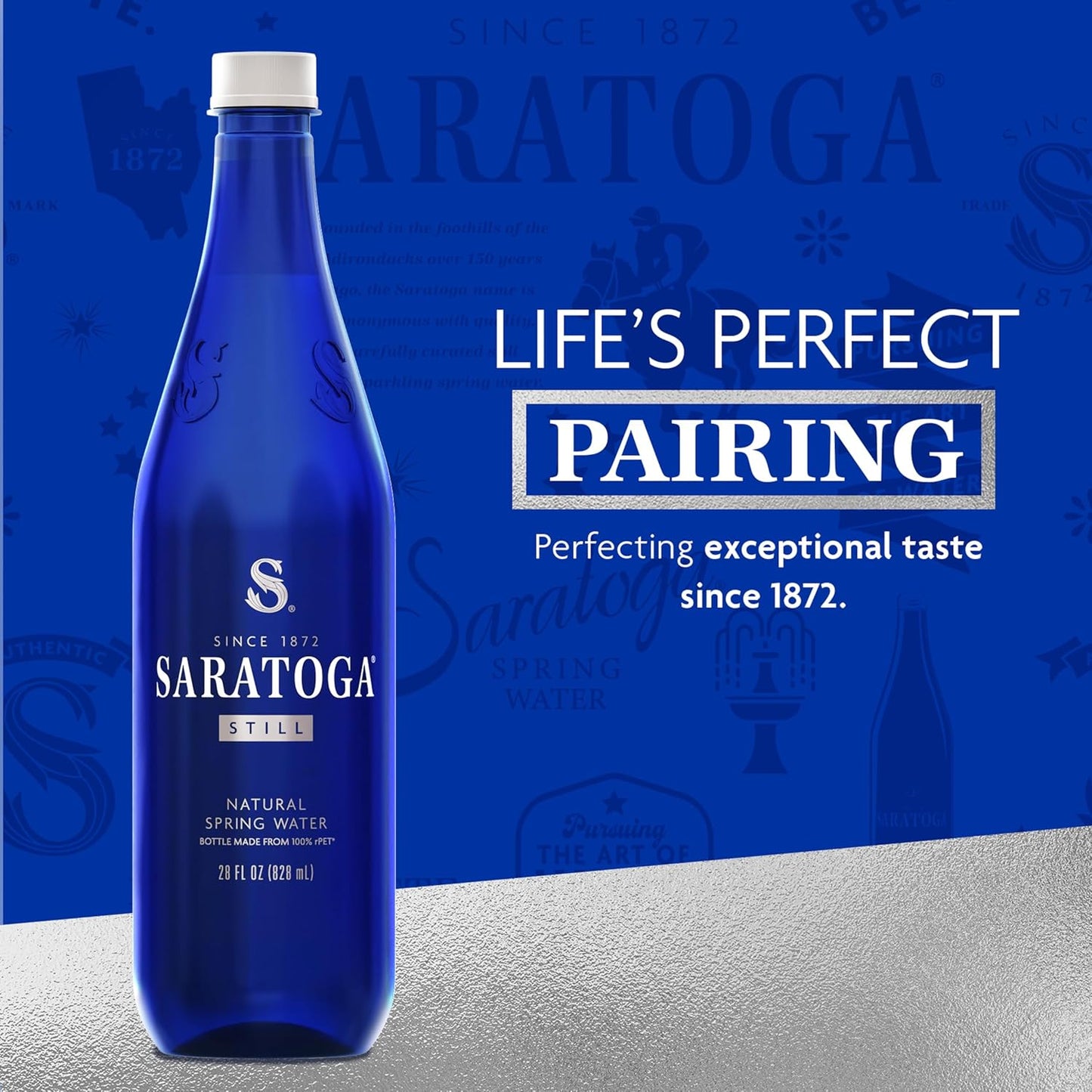 Saratoga Still Spring Water 28 Fl Oz Bottles – 12 Pack PET Plastic Bottles