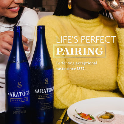 Saratoga Sparkling Spring Water 28 Fl Oz Bottles – 12 Pack PET Plastic