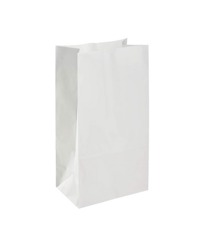 DEMAYA Paper Lunch Bags White, Versatile Paper Lunch Bags for Food, Take Out or Retail Shopping - Sturdy, Self-Standing, 500 Count