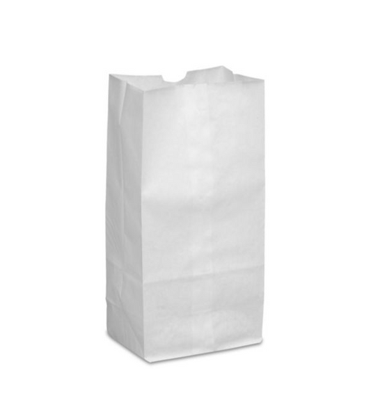 DEMAYA White Paper Bags SOS #4 Heavy-Duty Retail, Takeout & Gift Bags, 5" x 3.12" x 9.75", 500 Count