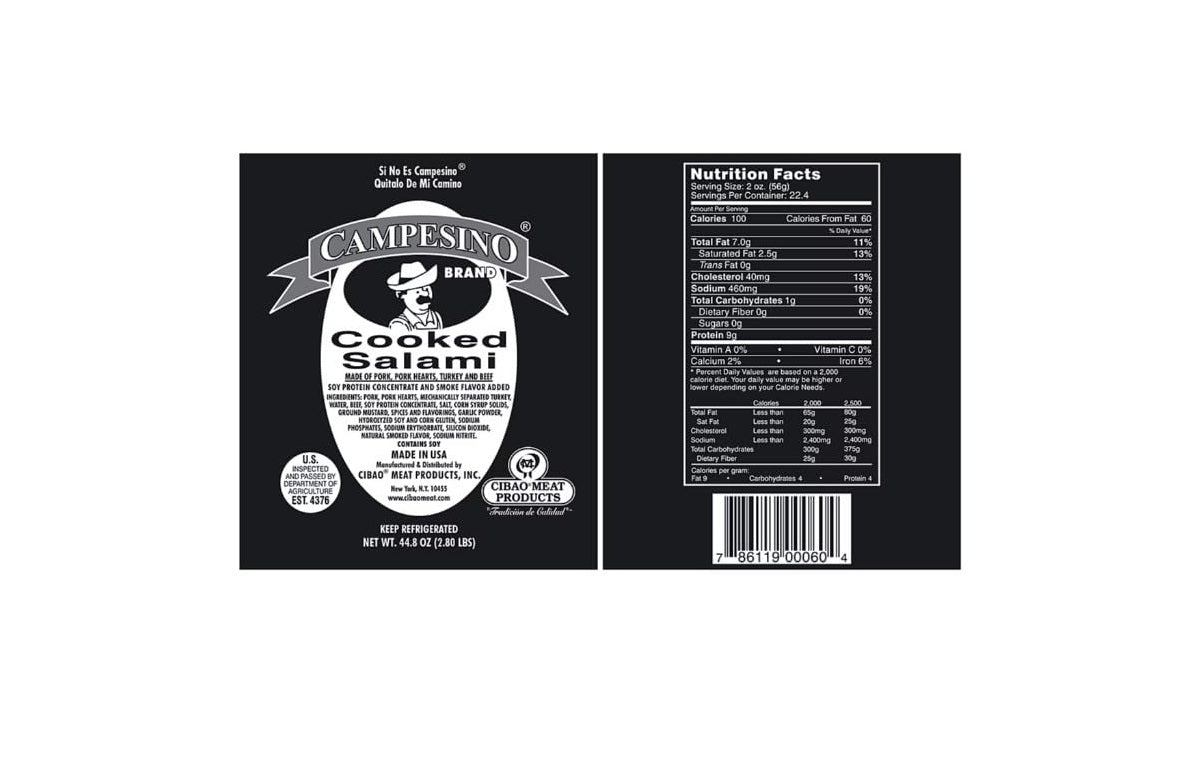 CAMPESINO COOKED SALAMI SNACK PACK – 2.7 LB EACH – PACK OF 3