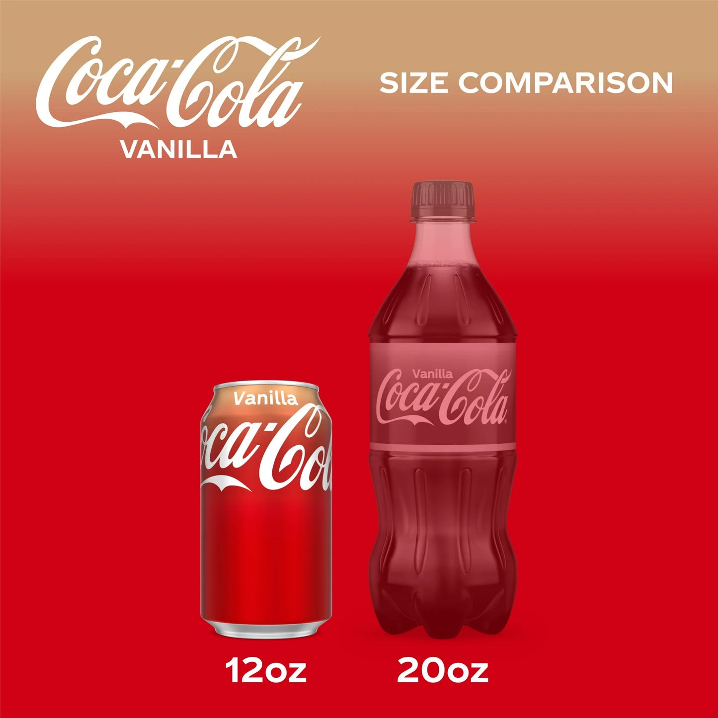 COCA COLA VANILLA SODA – 12 FL OZ CANS – PACK OF 12