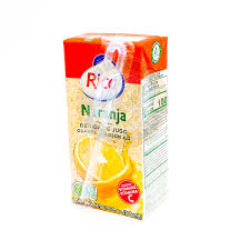 Rica Orange Juice Drink (Jugo de Naranja), 200 ml Cartons (Pack of 12) – Refreshing Citrus Flavor, Ready to Drink