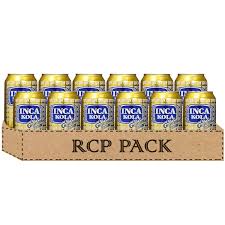 INCA KOLA THE GOLDEN COLA, PERUVIAN SOFT DRINK, 12 FL OZ CANS (PACK OF 12)