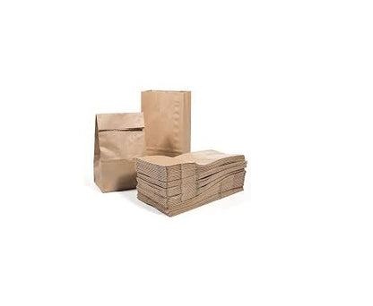 BROWN KRAFT PAPER LUNCH BAGS – 6 LB SIZE – 500 COUNT