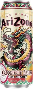 ARIZONA DRAGONFRUIT MANGO BEVERAGE – 22 FL OZ CANS – PACK OF 12