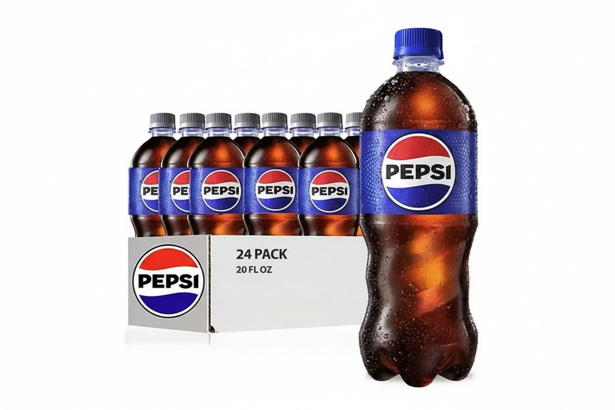 PEPSI ORIGINAL COLA SODA, CLASSIC COLA, 20 OZ BOTTLES (PACK OF 24)