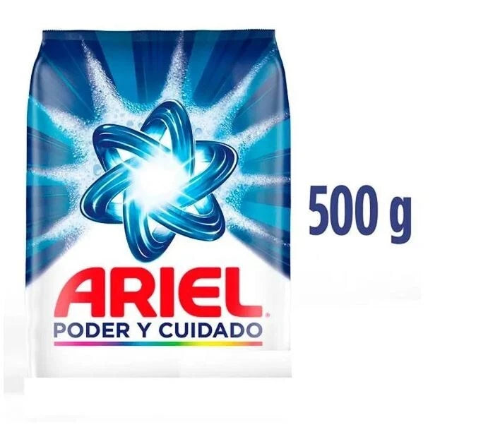 ARIEL POWDER LAUNDRY DETERGENT – 500 G BAGS – 18 PACK