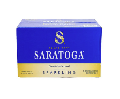 Saratoga Sparkling Water – 12 Fl Oz Glass Bottles – 24 Pack