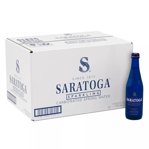 Saratoga Sparkling Water – 12 Fl Oz Glass Bottles – 24 Pack
