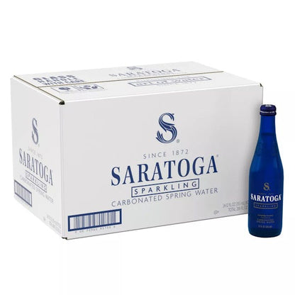 Saratoga Sparkling Water – 12 Fl Oz Glass Bottles – 24 Pack