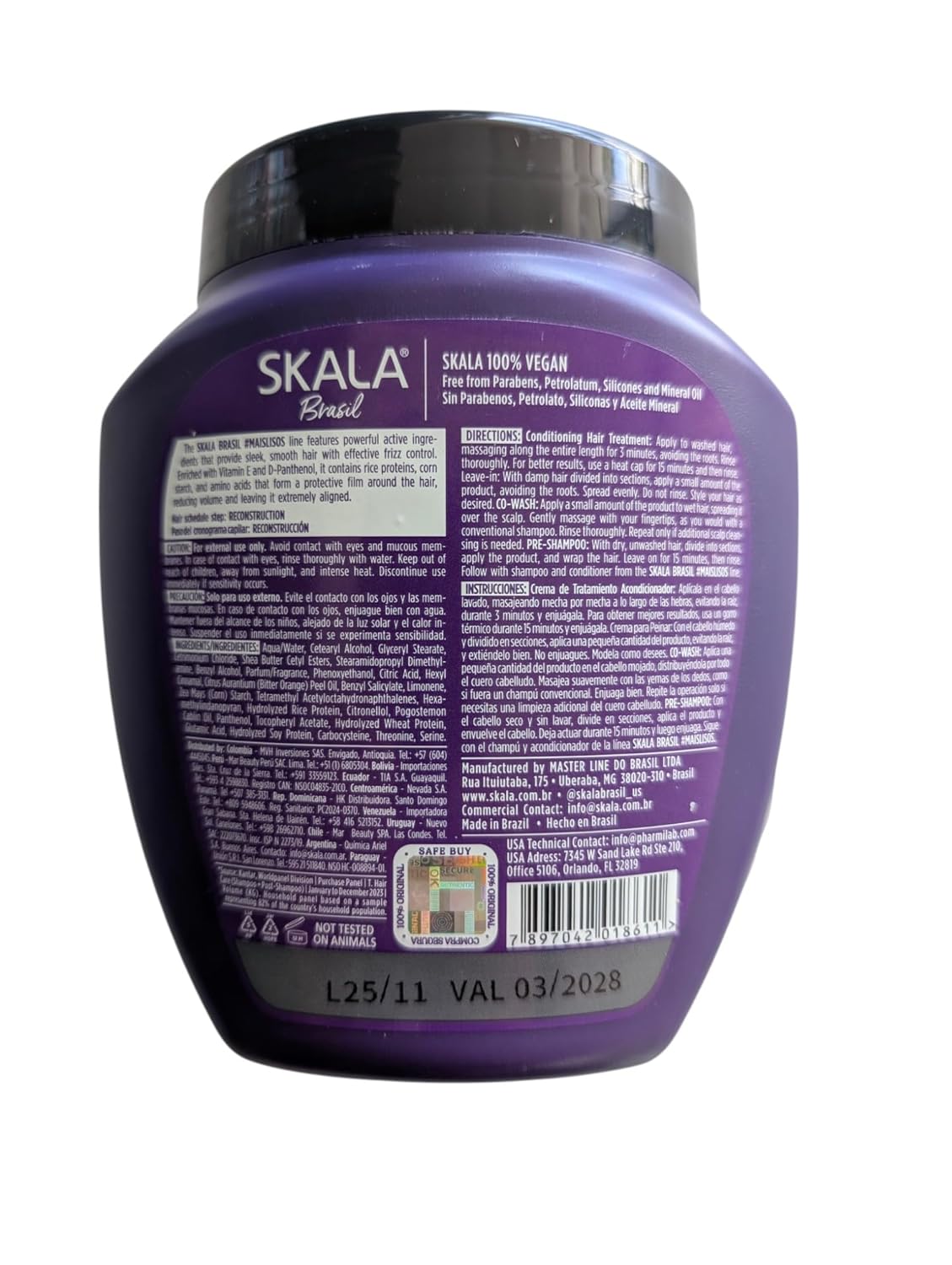 Skala Mais Lisos 2-In-1 Conditioning Treatment And Combing Cream – Anti-Frizz, Hydrating Formula For Straight Hair