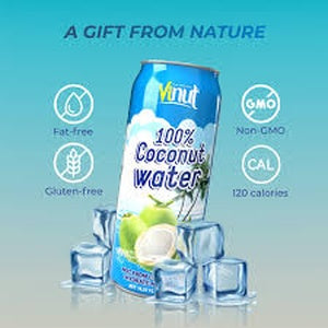 Vinut Original Coconut Water Drink – Natural Hydration, 16.57 Fl Oz Cans – 12 Pack